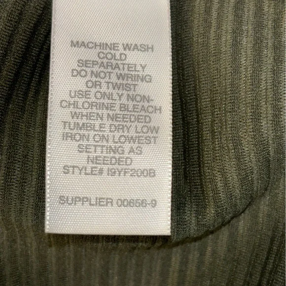 Bisou Bisou Green Ribbed Sleeveless Sheath Dress Lace Up Grommet Detail Sz 12 - Picture 9 of 12